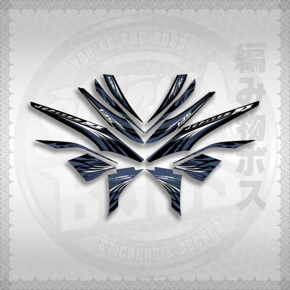 STICKER DECALS for SNIPER 135 MX JUPITER (S13509FICUBO)By STICKABOSS (SOFIE LAMINATED WATERPROOF)