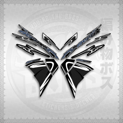 STICKER DECALS for AEROX 155 V2 (AV225LENEMOHO) By STICKABOSS (SOFIE LAMINATED WATERPROOF)