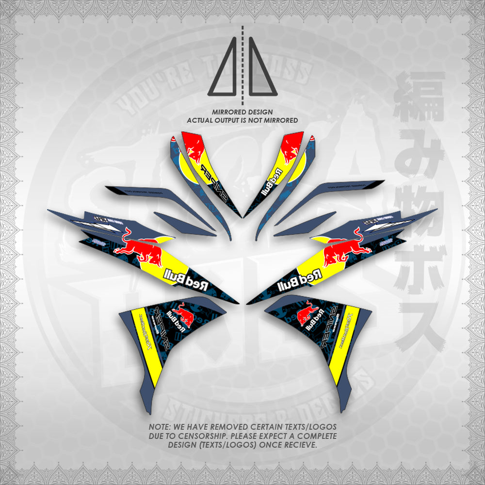 STICKER DECALS for SNIPER 135 MX (S135REBUIN)By STICKABOSS (SOFIE LAMINATED WATERPROOF)