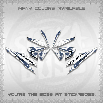 CLICK V2 MALAY FOR WHITE DECALS (HITAM STRIPING 03 MOTIF)STICKER DECALS By STICKABOSS