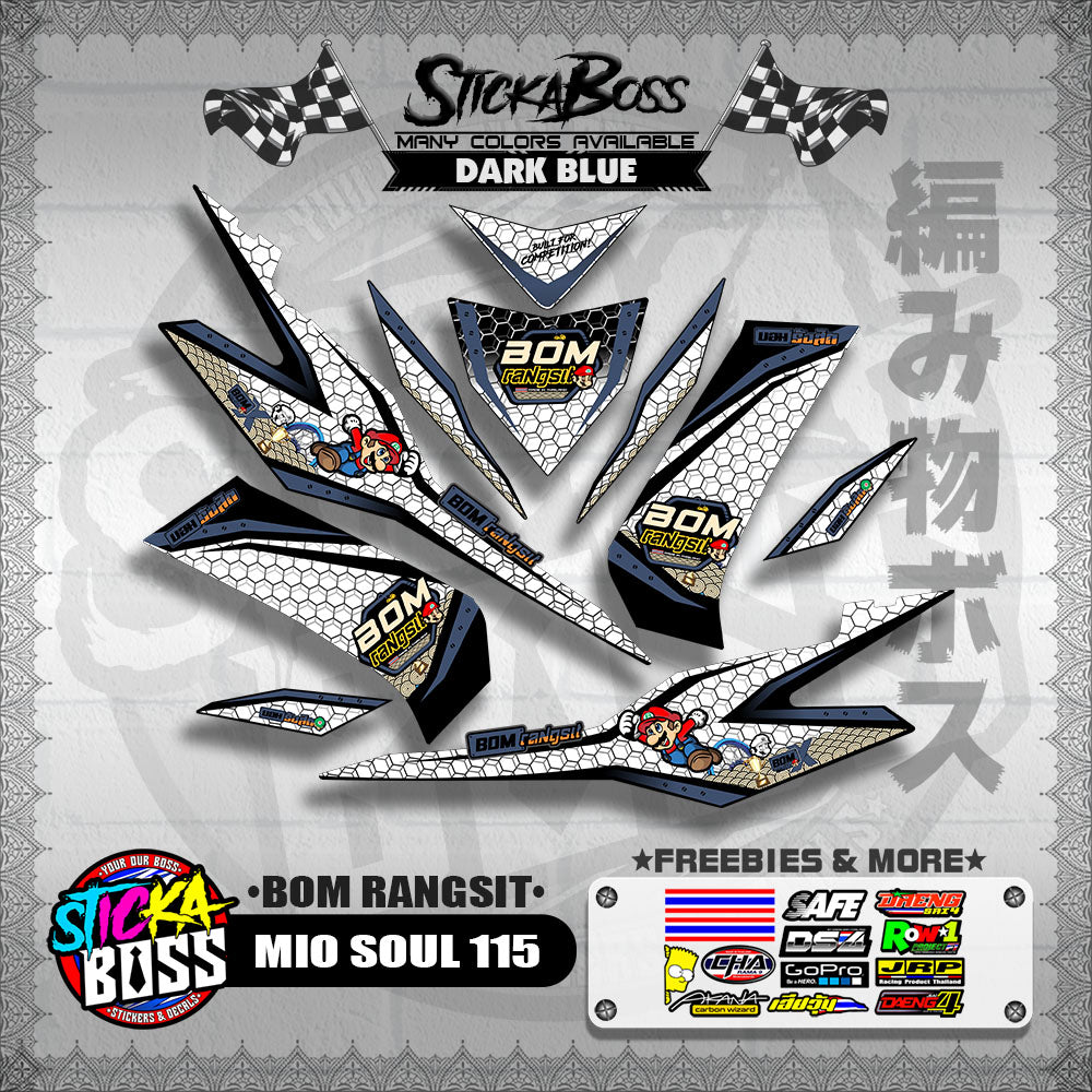 MIO SOUL 115 INDO DECALS ( BOM RANGSIT )【WITH FREEBIES】