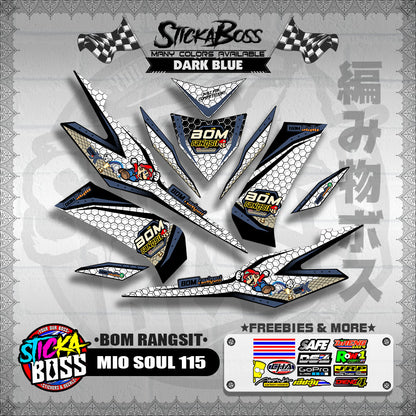MIO SOUL 115 INDO DECALS ( BOM RANGSIT )【WITH FREEBIES】