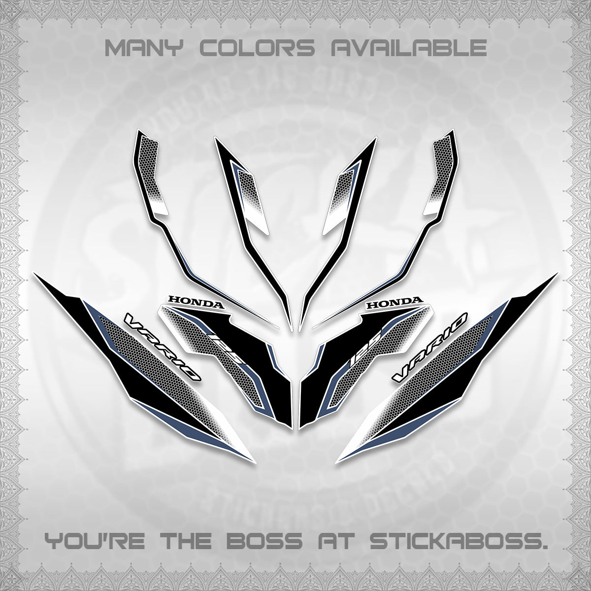 CLICK 125 V3 VARIO DECALS (2026 INDO HONEYCOMB DESIGN) STICKER DECALS By STICKABOSS (Copy)