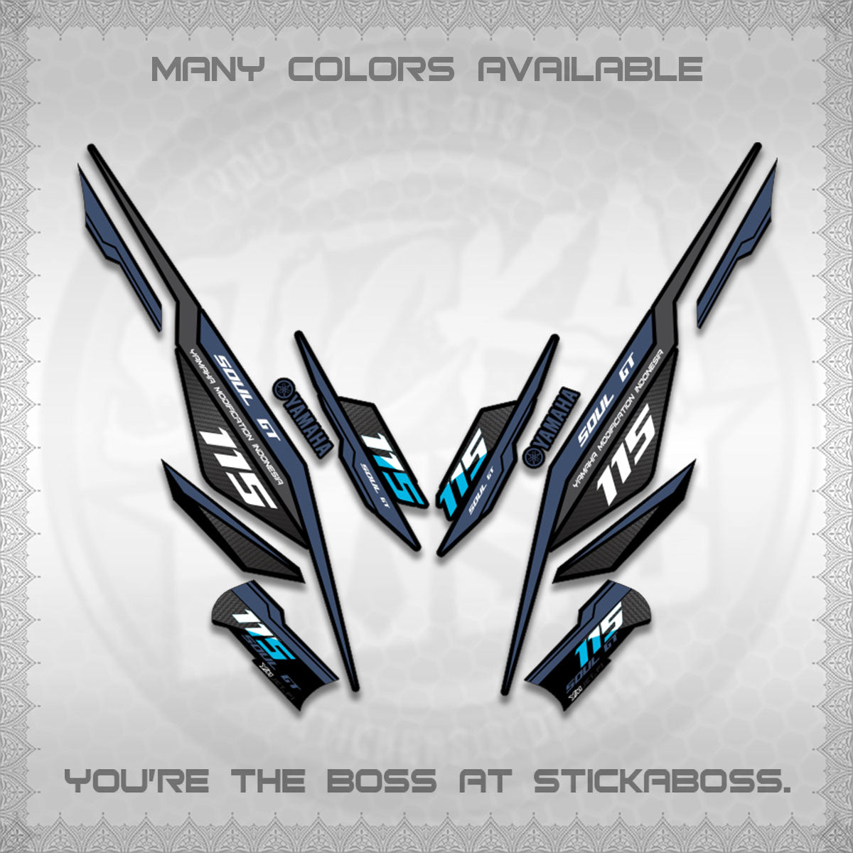 MIO SOUL I 115 GT INDO DECALS (0002 DESIGN)STICKER DECALS By STICKABOSS