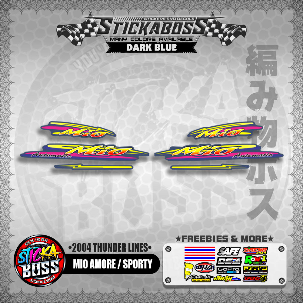 MIO AMORE / SPORTY STICKER DECALS ( 2004 THUNDER LINES )【WITH FREEBIES】