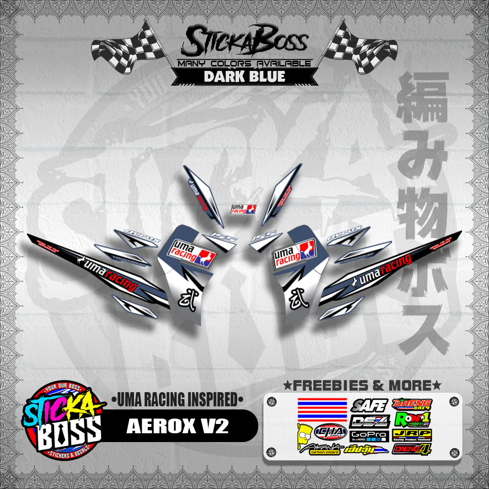 AEROX V2 DECALS ( UMA RACING INSPIRED )【WITH FREEBIES】