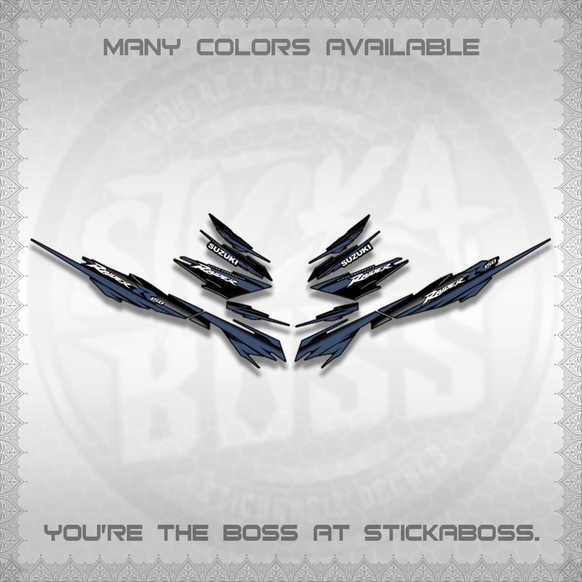 RAIDER 150 FI SATRIA DECALS (MINIMALIST 0016 DESIGN)STICKER DECALS By STICKABOSS