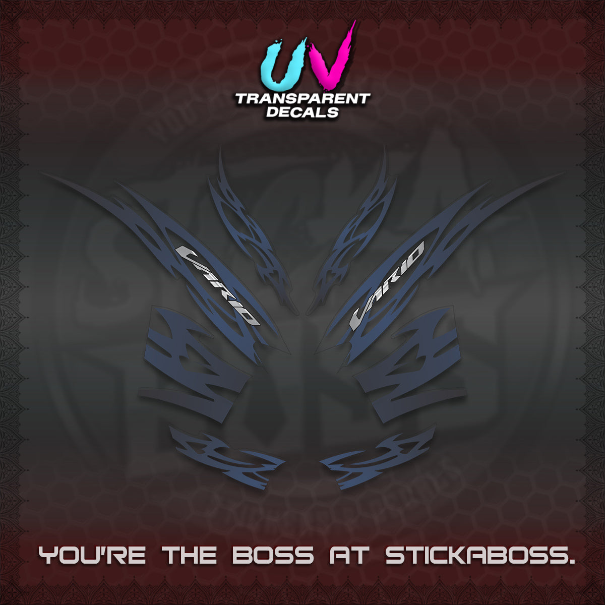 CLICK 125 V2 INDO STRIPING UV TRANSPARENT DECALS (2026 NUSANTARA MOTIF) STICKER DECALS By STICKABOSS
