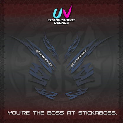 CLICK 125 V2 INDO STRIPING UV TRANSPARENT DECALS (2026 NUSANTARA MOTIF) STICKER DECALS By STICKABOSS