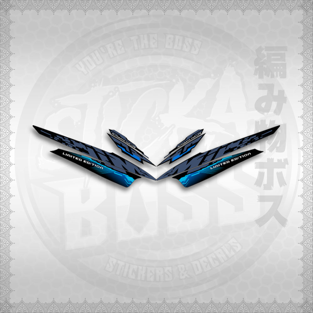 STICKER DECALS for MIO SPORTY (MSP25GLCO) By STICKABOSS (SOFIE LAMINATED WATERPROOF)