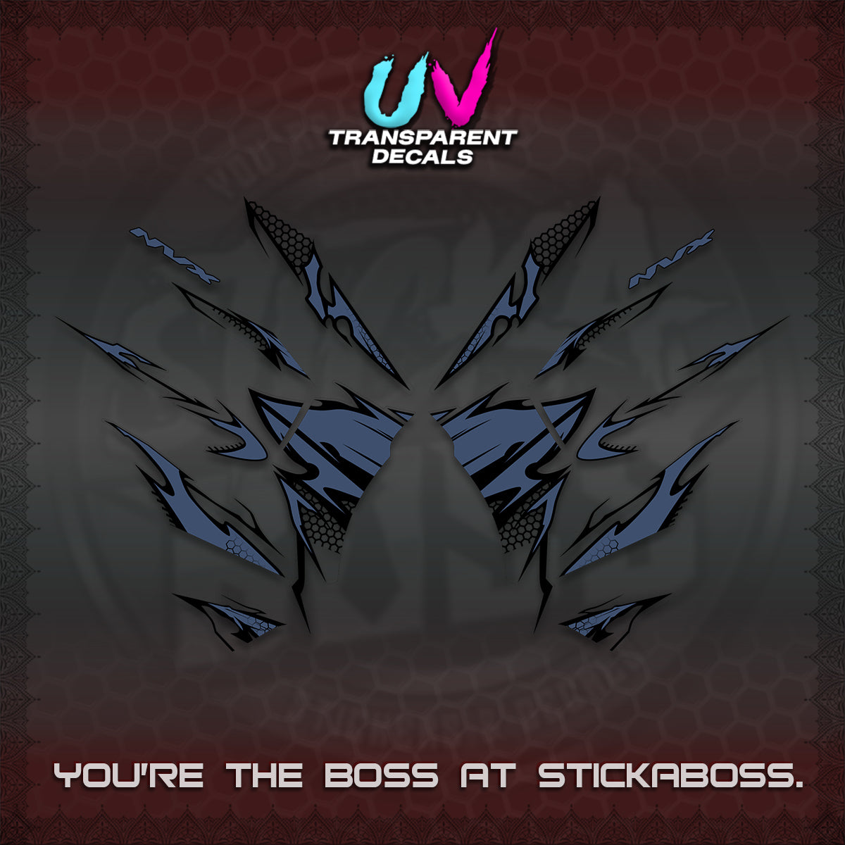 AEROX 155 V2 UV TRANSPARENT (VIETNAM STYLE-1 SPOT) FOR LIGHT COLORED COVER DECALS By STICKABOSS