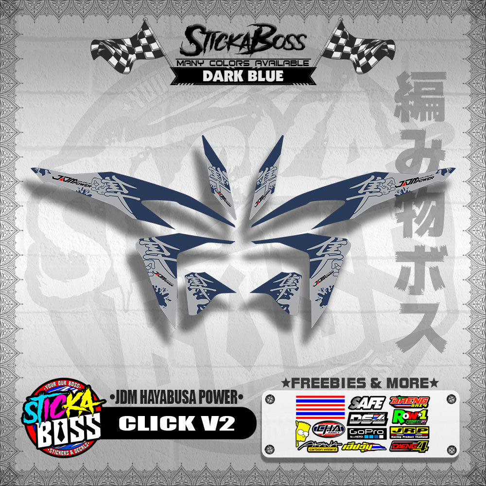 CLICK V2 DECALS ( JDM HAYABUSA POWER )【WITH FREEBIES】
