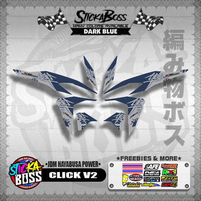 CLICK V2 DECALS ( JDM HAYABUSA POWER )【WITH FREEBIES】