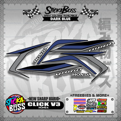 CLICK V3 DECALS ( NEW SHARP VARIO )【WITH FREEBIES】