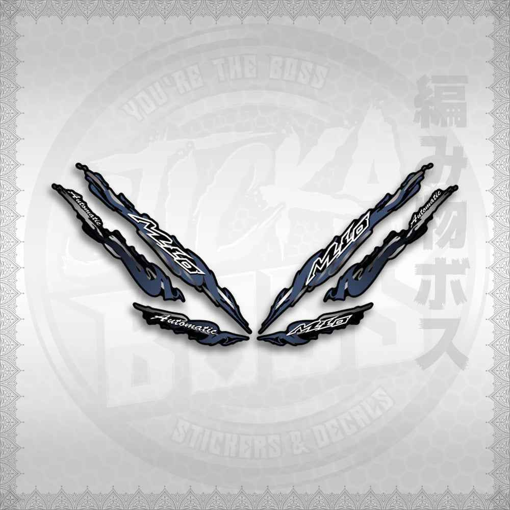 STICKER DECALS for MIO 1 / SMILE (MIR25SLCR) By STICKABOSS (SOFIE LAMINATED WATERPROOF)