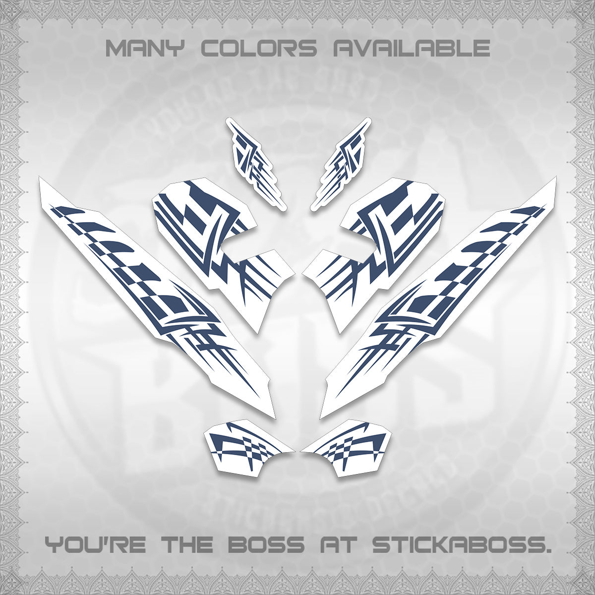 CLICK 125 V3 VARIO INDO-MALAY FOR WHITE DECALS (2026 TRIBAL LINES DESIGN) STICKER DECALS By STICKABOSS