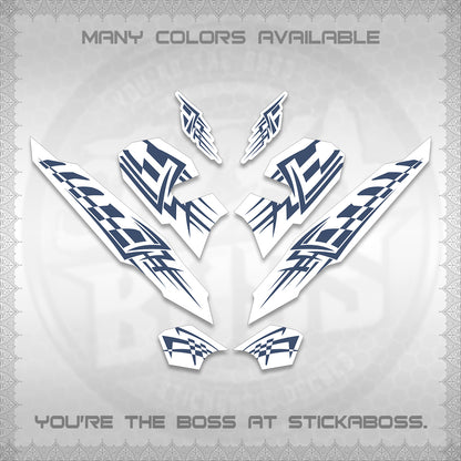 CLICK 125 V3 VARIO INDO-MALAY FOR WHITE DECALS (2026 TRIBAL LINES DESIGN) STICKER DECALS By STICKABOSS