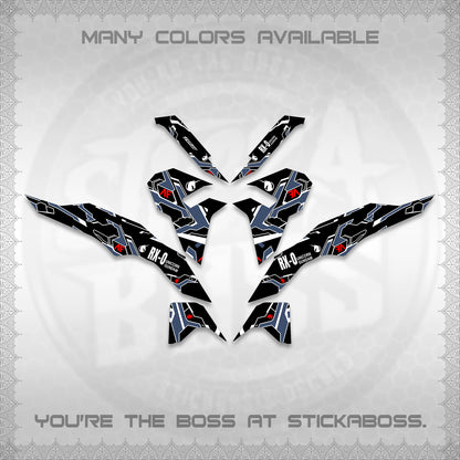 CLICK V3 VARIO DECALS (UNICORN GUNDAM DESIGN) STICKER DECALS By STICKABOSS