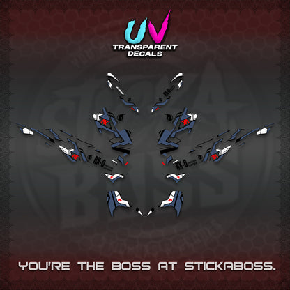 CLICK V3 VARIO UV TRANSPARENT DECALS (UNICORN GUNDAM DESIGN) STICKER DECALS By STICKABOSS