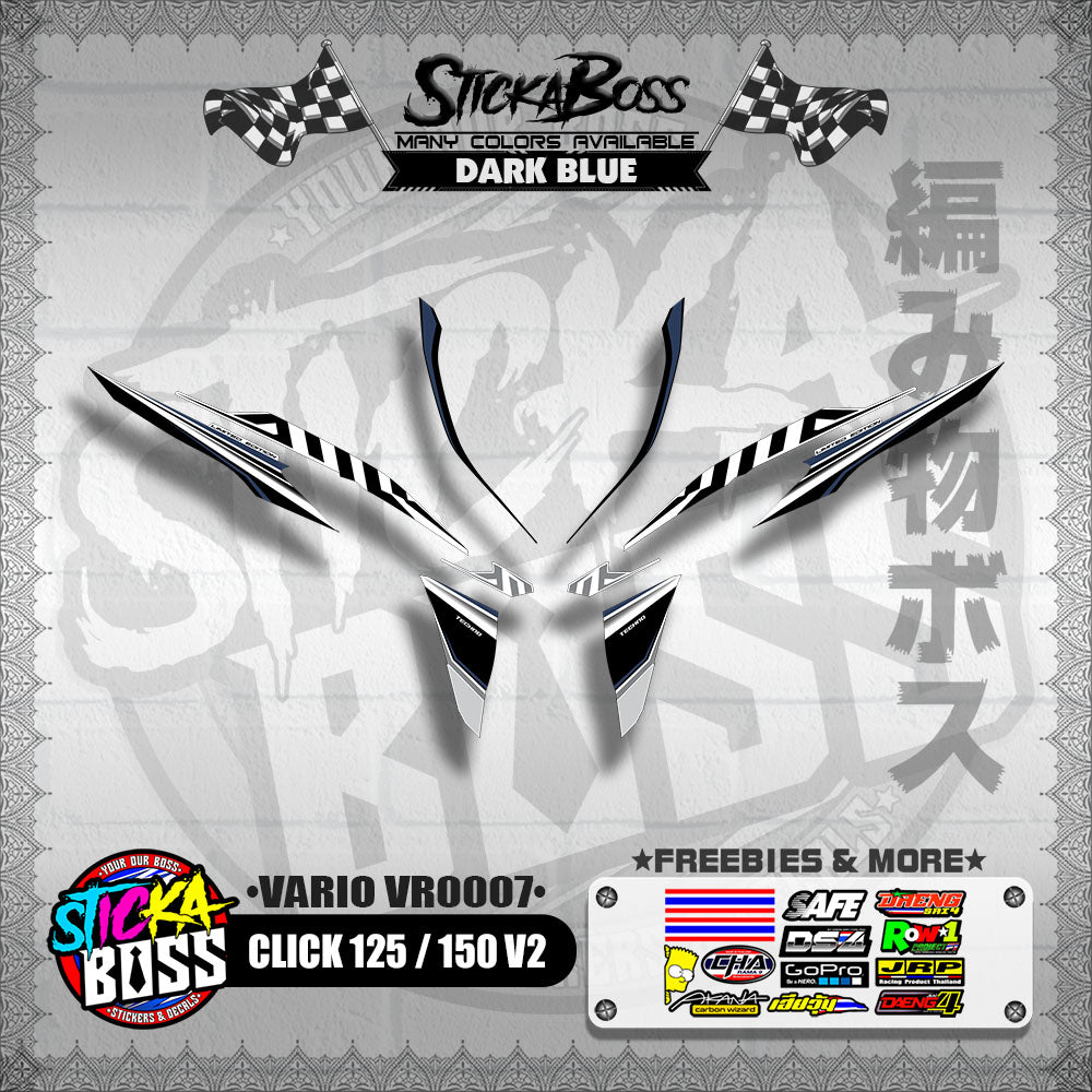 CLICK 125 / 150 V2 DECALS ( VARIO VR0007 )【WITH FREEBIES】