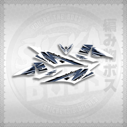 MIO SOUL I STRIPING CARBURETOR FOR WHITE STICKER DECALS By STICKABOSS (SOFIE LAMINATED WATERPROOF)