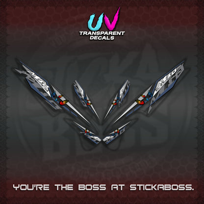 【PREMIUM UV PRINT】TRANSPARENT  MIO SPORTY/SMILE DECALS (BUTERFLY V6 DESIGN)By STICKABOSS