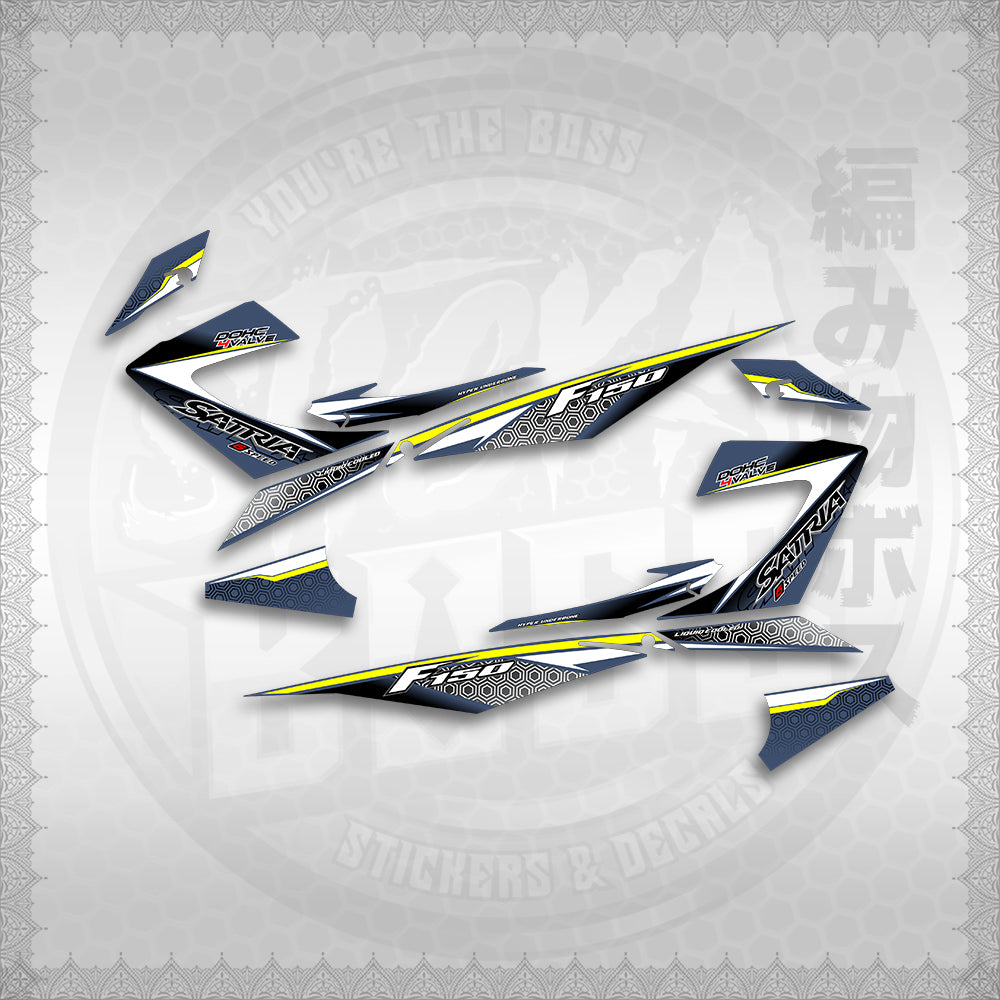 STICKER DECALS for RAIDER 150 REBORN CARB (RCCHEGR) By STICKABOSS (SOFIE LAMINATED WATERPROOF)