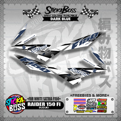 RAIDER 150 Fi STOCK DECAL ( FOR WHITE SATRIA F150 )【WITH FREEBIES】
