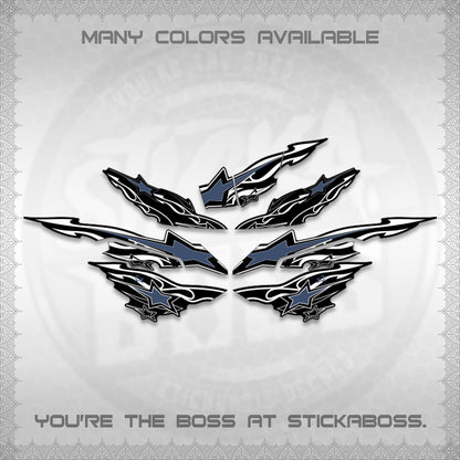 AEROX  V3 INDO DECALS (0005 RISING STAR)STICKER DECALS By STICKABOSS
