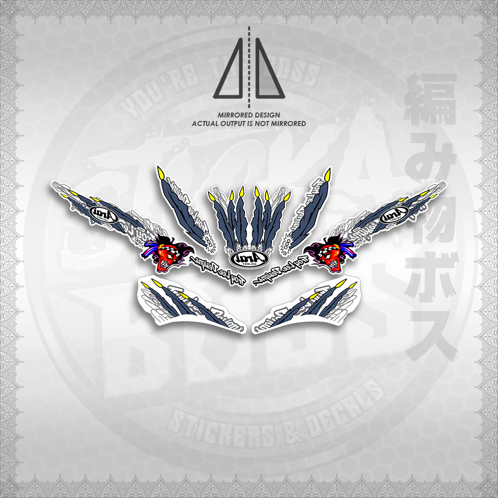 STICKER DECALS for MIO SPORT SMILE FOR WHITE (MSPSTARAP) By STICKABOSS (SOFIE LAMINATED WATERPROOF)