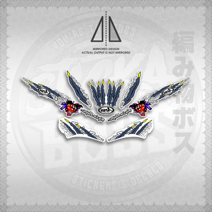 STICKER DECALS for MIO SPORT SMILE FOR WHITE (MSPSTARAP) By STICKABOSS (SOFIE LAMINATED WATERPROOF)