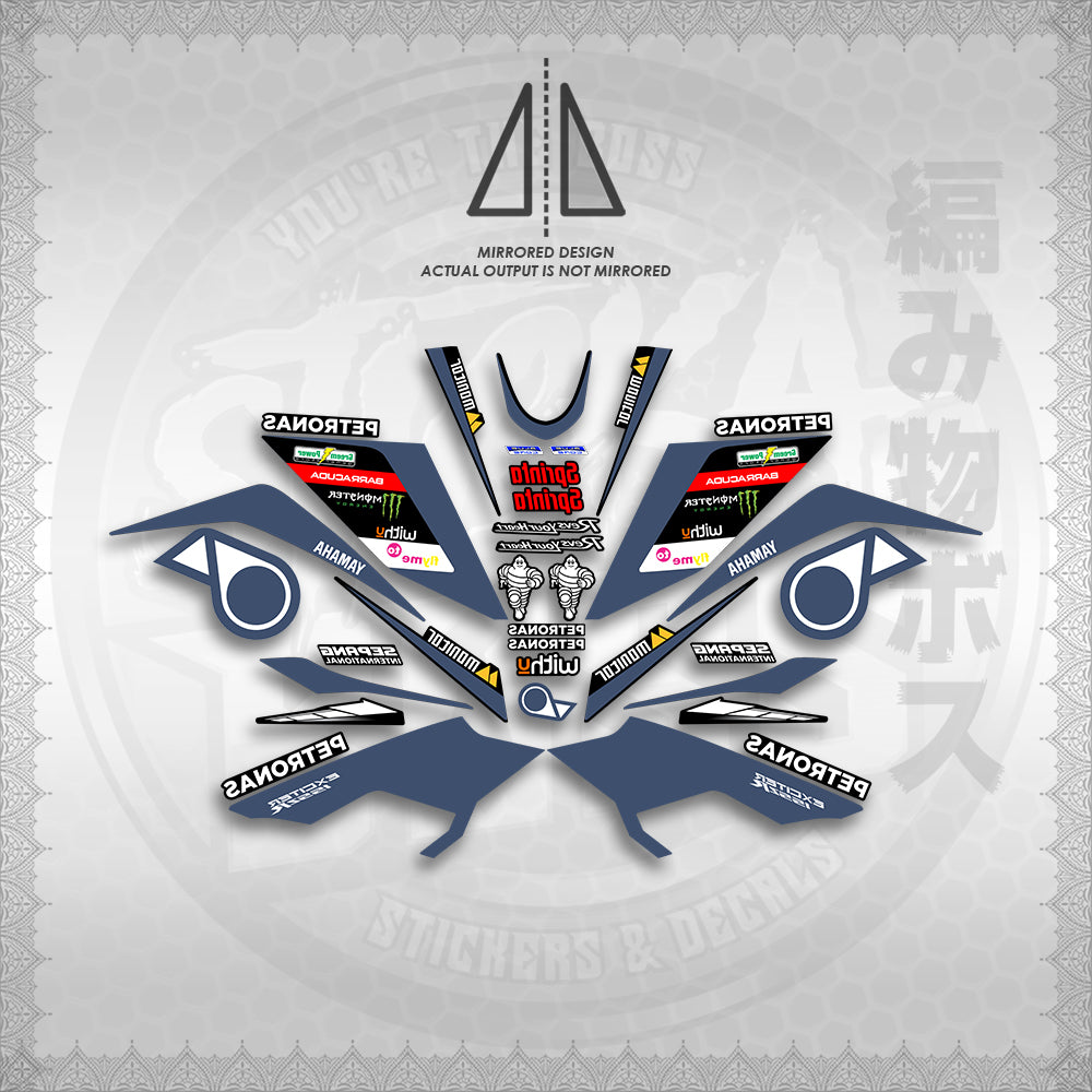 STICKER DECALS for SNIPER 155 MALAYSIAN (S155PEMOSRED) By STICKABOSS (SOFIE LAMINATED WATERPROOF)