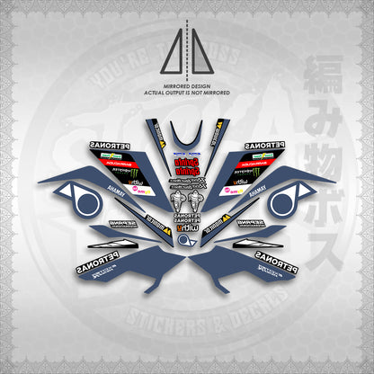 STICKER DECALS for SNIPER 155 MALAYSIAN (S155PEMOSRED) By STICKABOSS (SOFIE LAMINATED WATERPROOF)