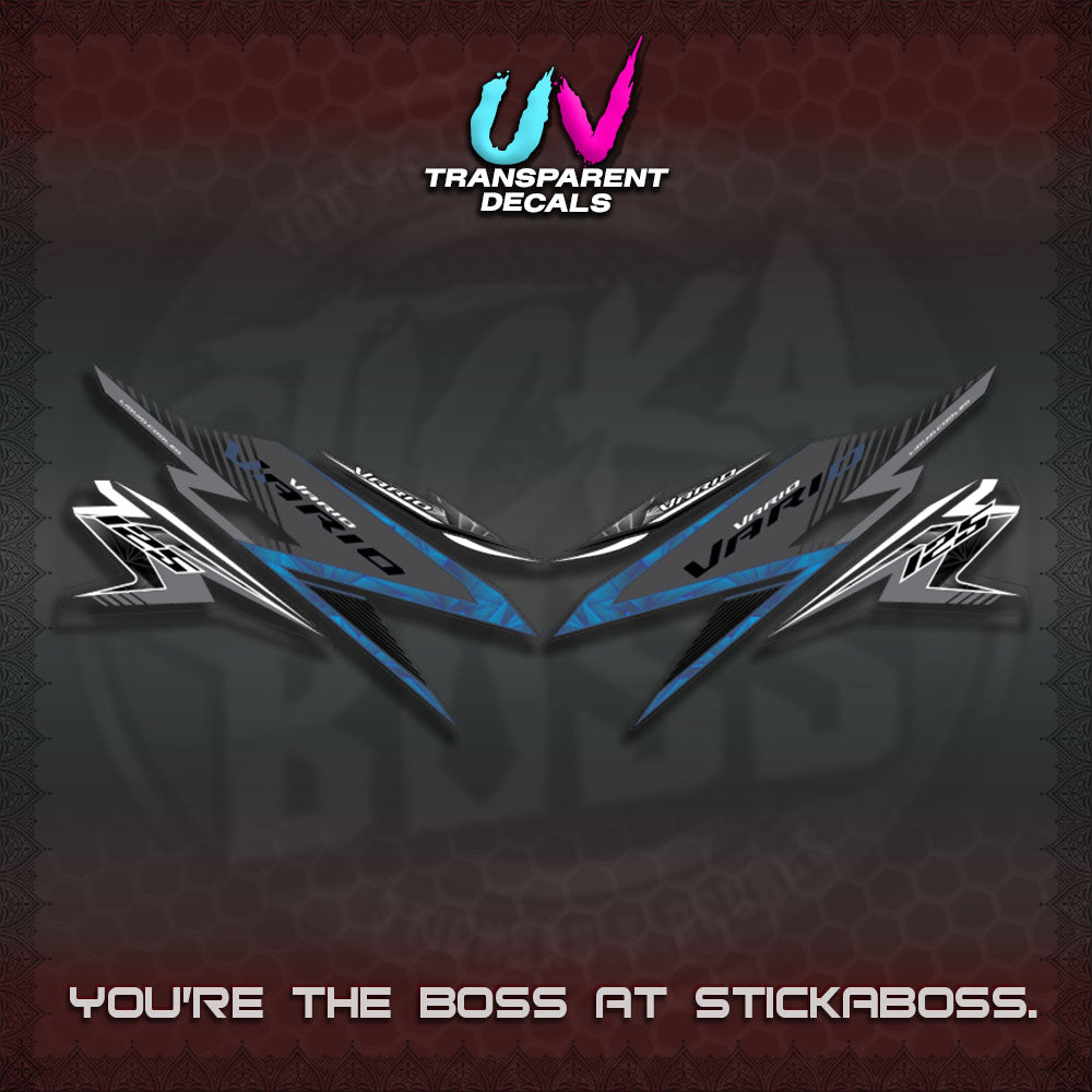 CLICK 125 V2  UV TRANSPARENT VARIO DECALS (2 TONE VIETNAM MOTIF 2026)STICKER DECALS By STICKABOSS