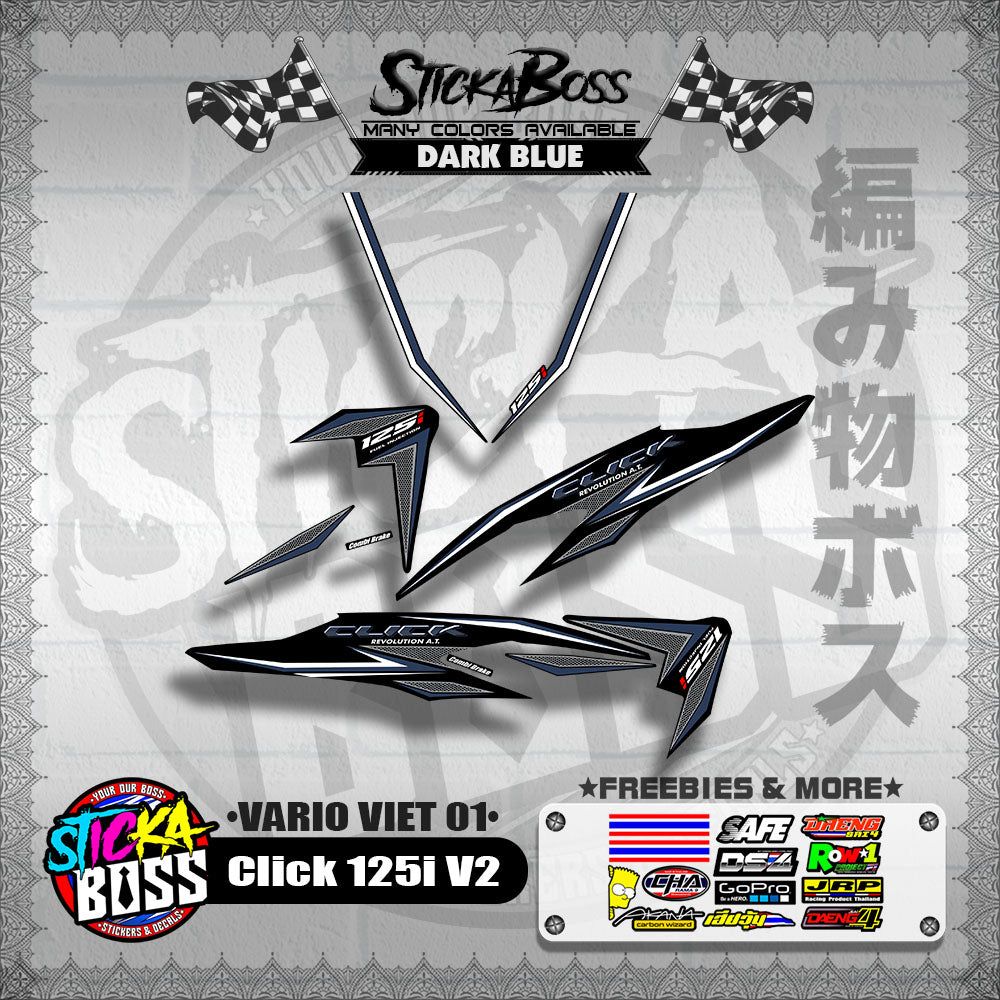 CLICK 125i V2 DECALS ( VARIO VIET 01 )【WITH FREEBIES】