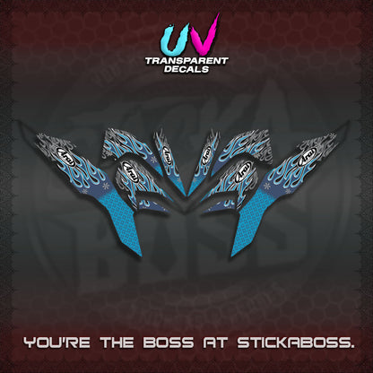 【PREMIUM UV PRINT】TRANSPARENT CLICK 125 V3  DECALS(ARAI API NEW TERBARU DESIGN)By STICKABOSS