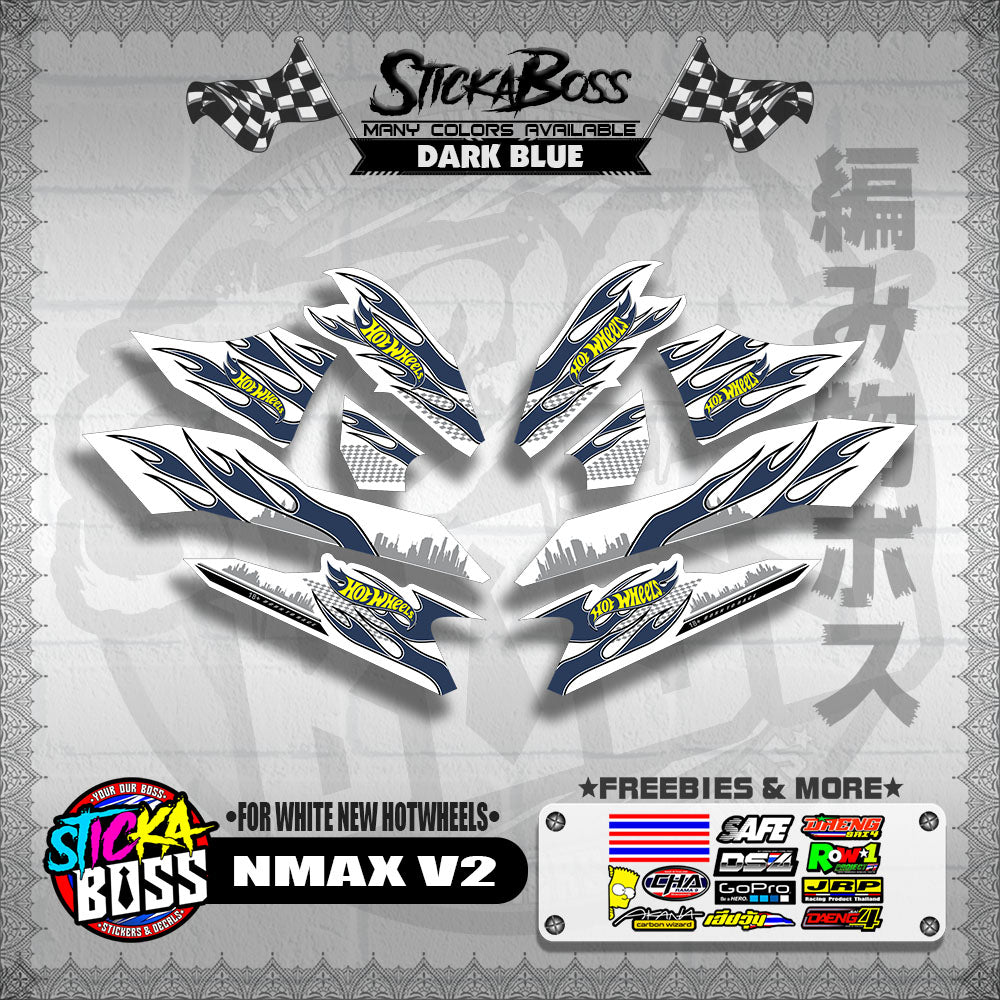 NMAX V2 DECALS ( FOR WHITE NEW HOTWHEELS )【WITH FREEBIES】