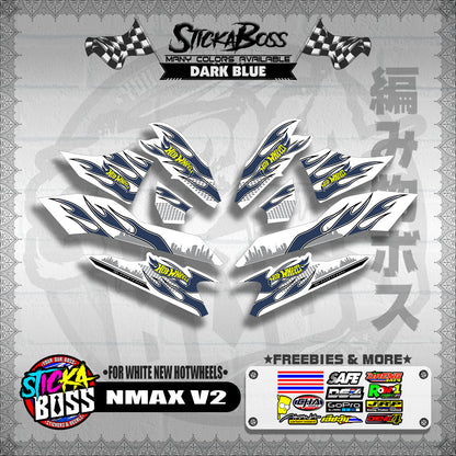 NMAX V2 DECALS ( FOR WHITE NEW HOTWHEELS )【WITH FREEBIES】