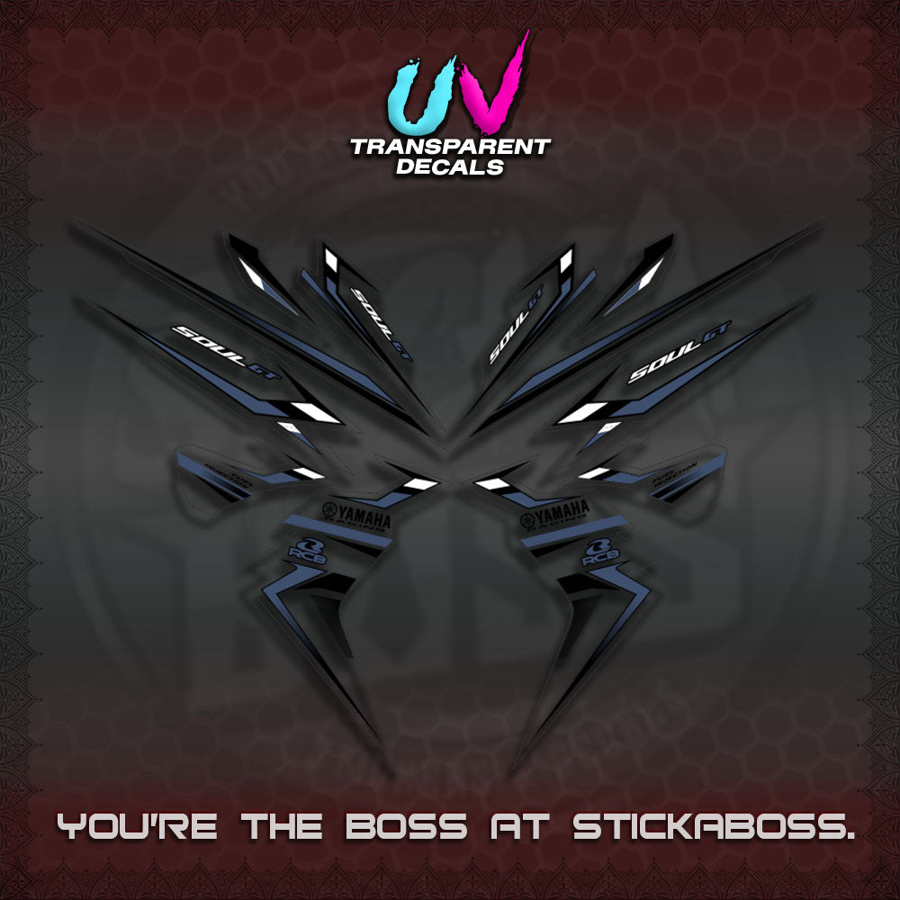【PREMIUM UV PRINT】TRANSPARENT MIO SOUL i 115 GT INDO STRIPING DECALS (2026 DESIGN 001)By STICKABOSS