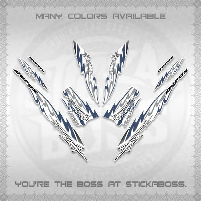 AEROX V2 INDO FOR WHITE DECALS (2026 STAR 0001 MOTIF) STICKER KITS By STICKABOSS