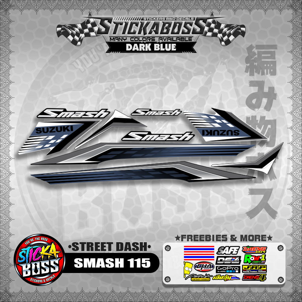 SMASH 115 STICKER DECALS ( STREET DASH )【WITH FREEBIES】