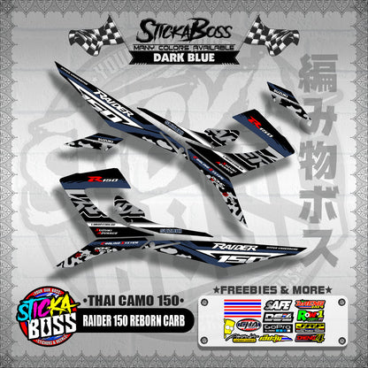 RAIDER 150 REBORN CARB DECALS ( THAI CAMO 150 )【WITH FREEBIES】