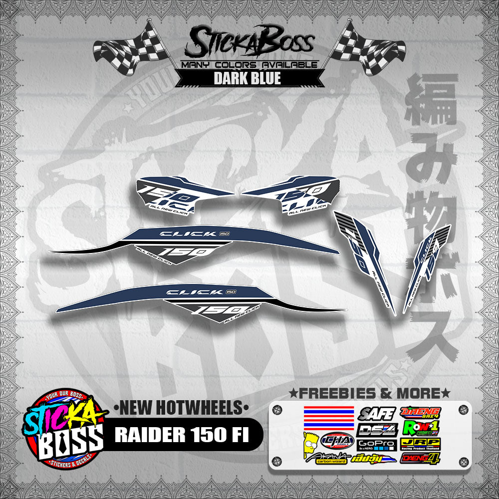 CLICK 150 V2 DECALS FOR WHITE ( NEW CUSTOM STRIPPING GAME CHANGER )【WITH FREEBIES】