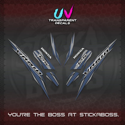 CLICK 125 V3 INDO UV TRANSPARENT DECALS (2024 SV 22-A1 STYLE) STICKER KITS By STICKABOSS