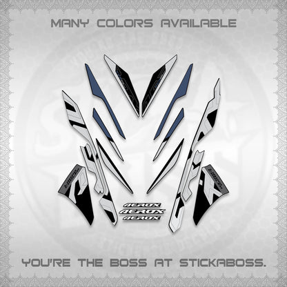 AEROX V3 ALPHA TURBO STOCK DECALS (STOCK DESIGN 2026)STICKER DECALS By STICKABOSS