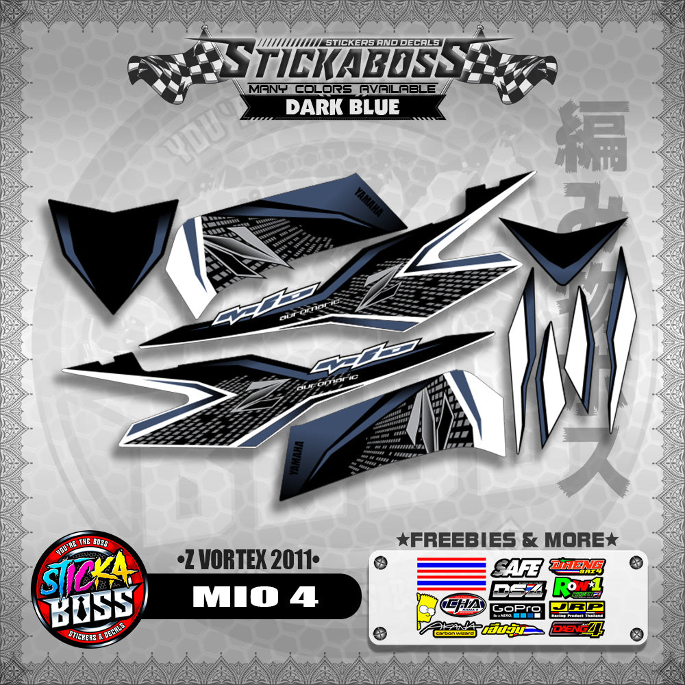 MIO 4 STICKER DECALS ( Z VORTEX 2011 )【WITH FREEBIES】