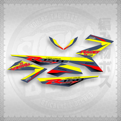 STICKER DECALS for RAIDER 150 FI (RFIR1BLCO) By STICKABOSS (SOFIE LAMINATED WATERPROOF)
