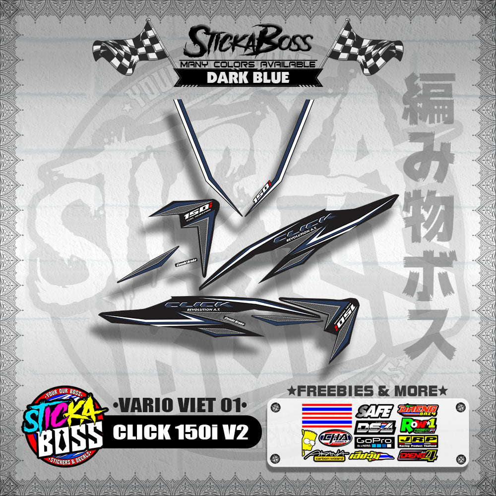 CLICK 150i V2 DECALS ( VARIO VIET 01 )【WITH FREEBIES】