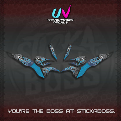 【PREMIUM UV PRINT】TRANSPARENT CLICK 125 V3  DECALS(ARAI API NEW TERBARU DESIGN)By STICKABOSS
