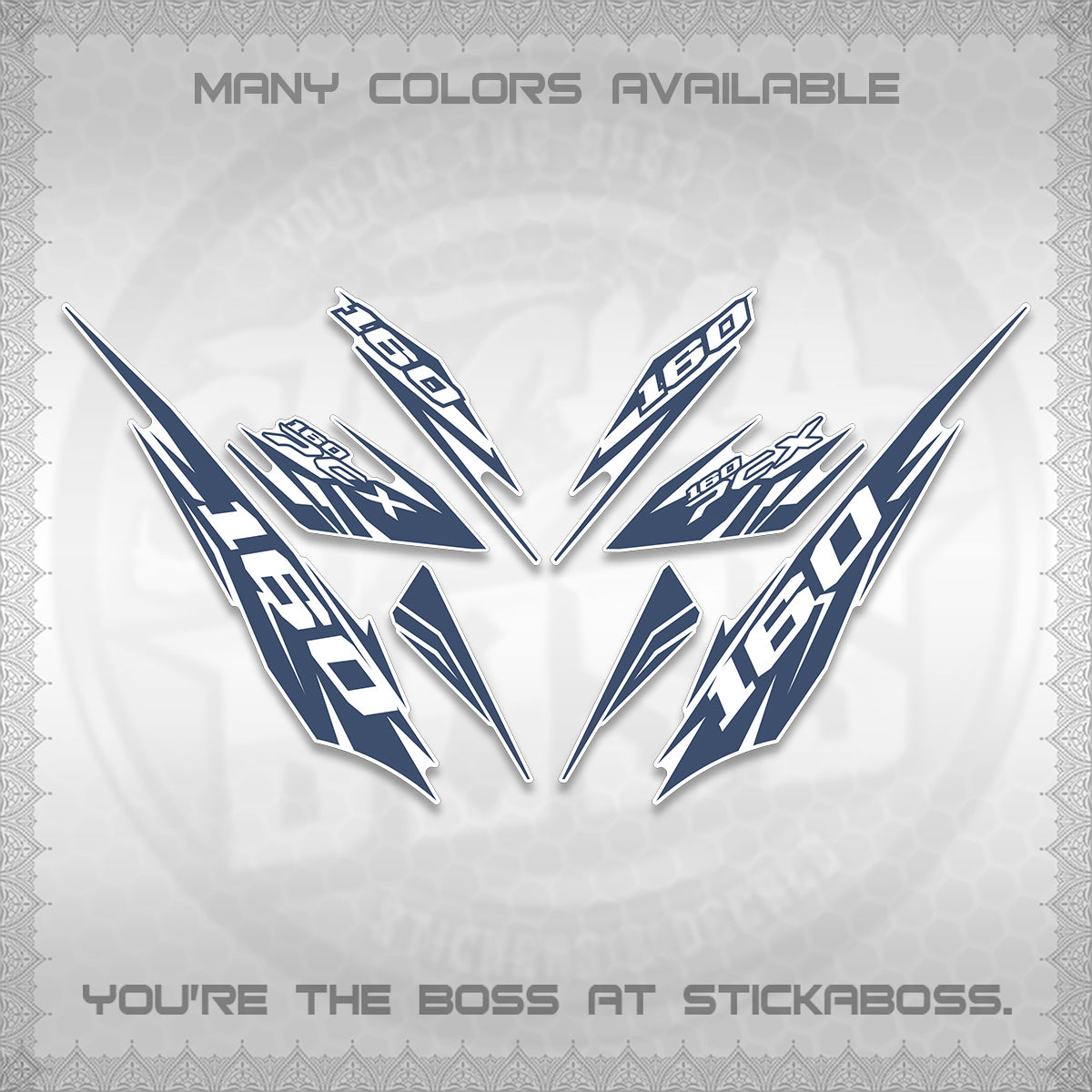 PCX 150 160 INDO FOR WHITE DECALS (2026 NEW 08 DESIGN) STICKER DECALS By STICKABOSS